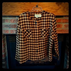 Halmode plus brand Brown Tweed 3/4 Blazer size 22w